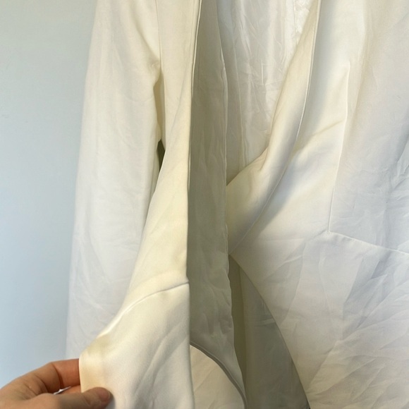 SHEIN Cream Wrap Blazer Pants Suit Set - Picture 3 of 7